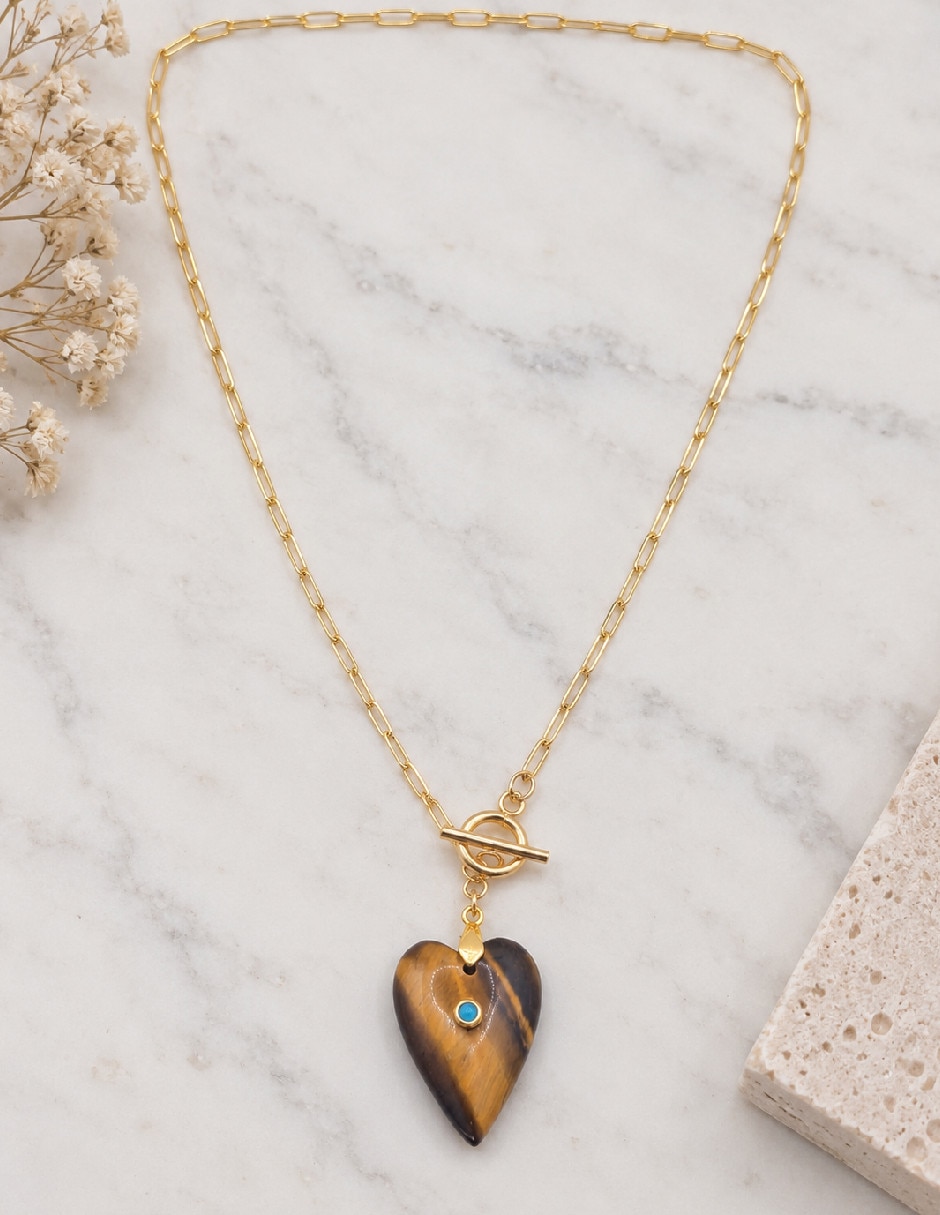 Collar con dije fantasia de chapa de oro 18 k 4
