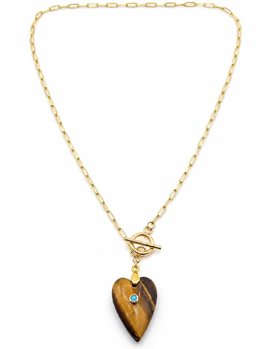 Collar con dije fantasia de chapa de oro 18 k 2