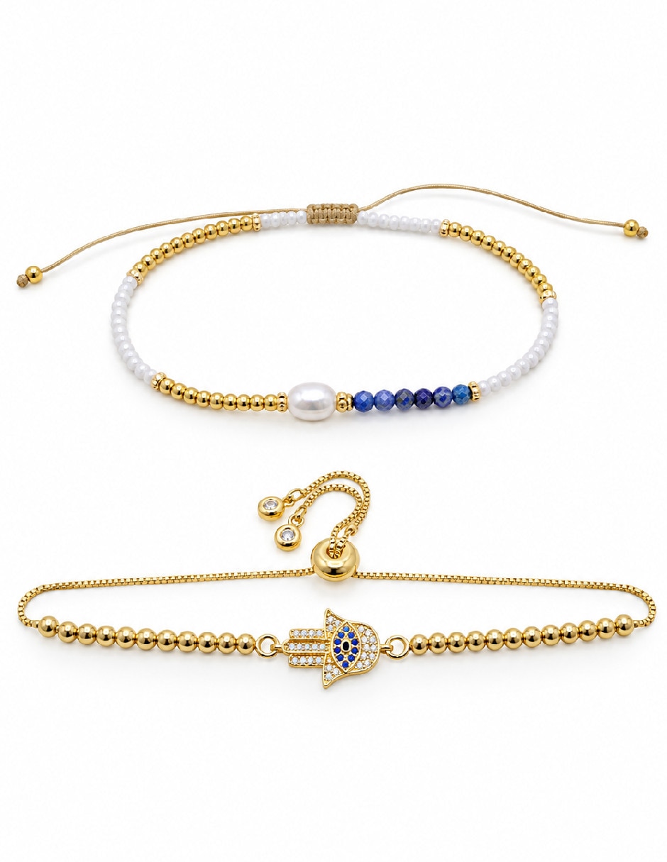 Set de pulsera de oro amarillo 18 k