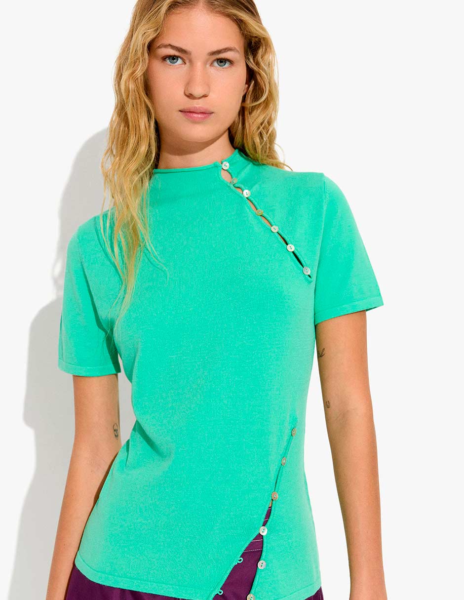 Suéter cuello redondo para mujer