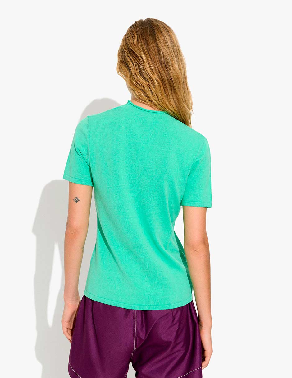 Suéter cuello redondo para mujer 2