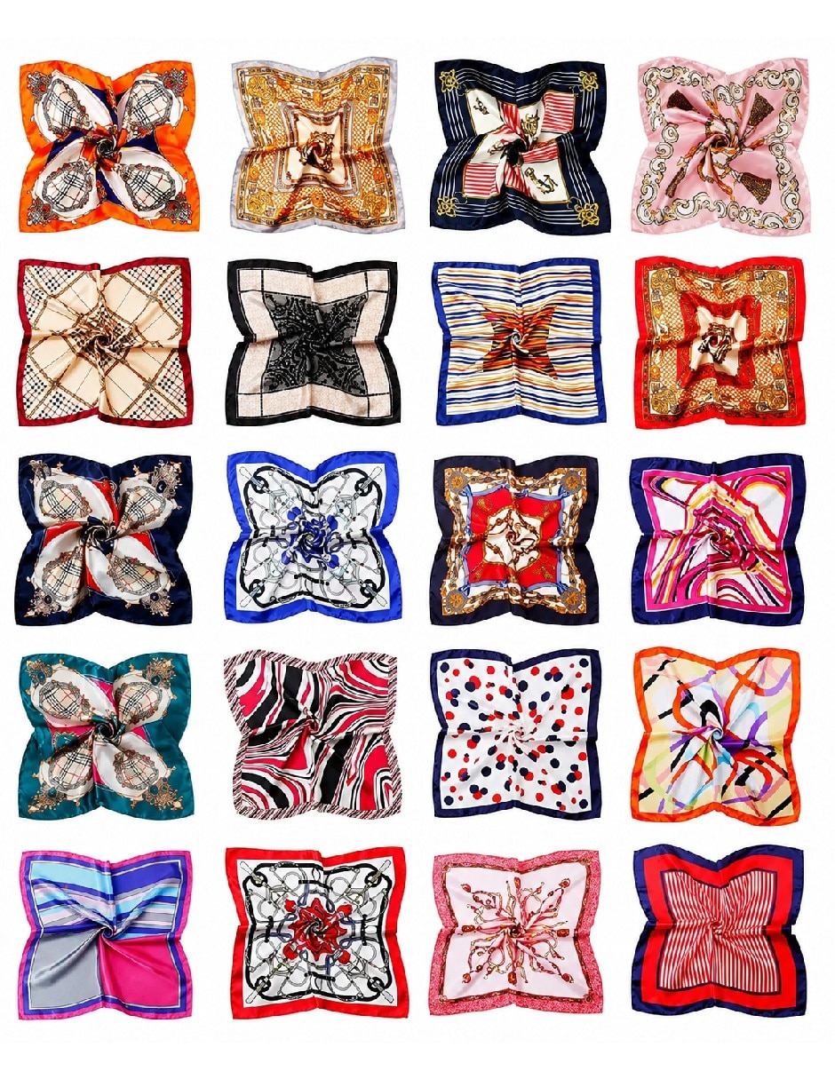 Set de pashminas de seda para mujer