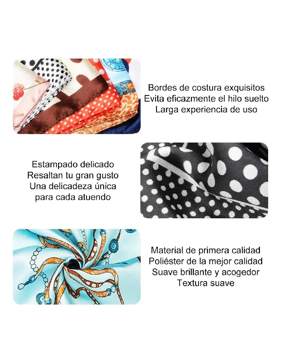 Set de pashminas de seda para mujer 4