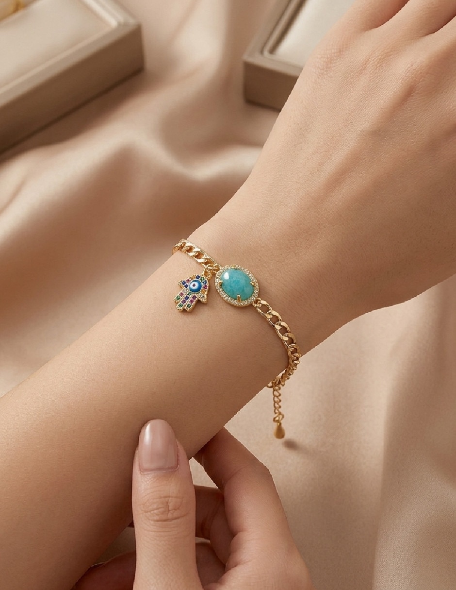 Pulsera de oro 18 K acabado chapa de oro 2