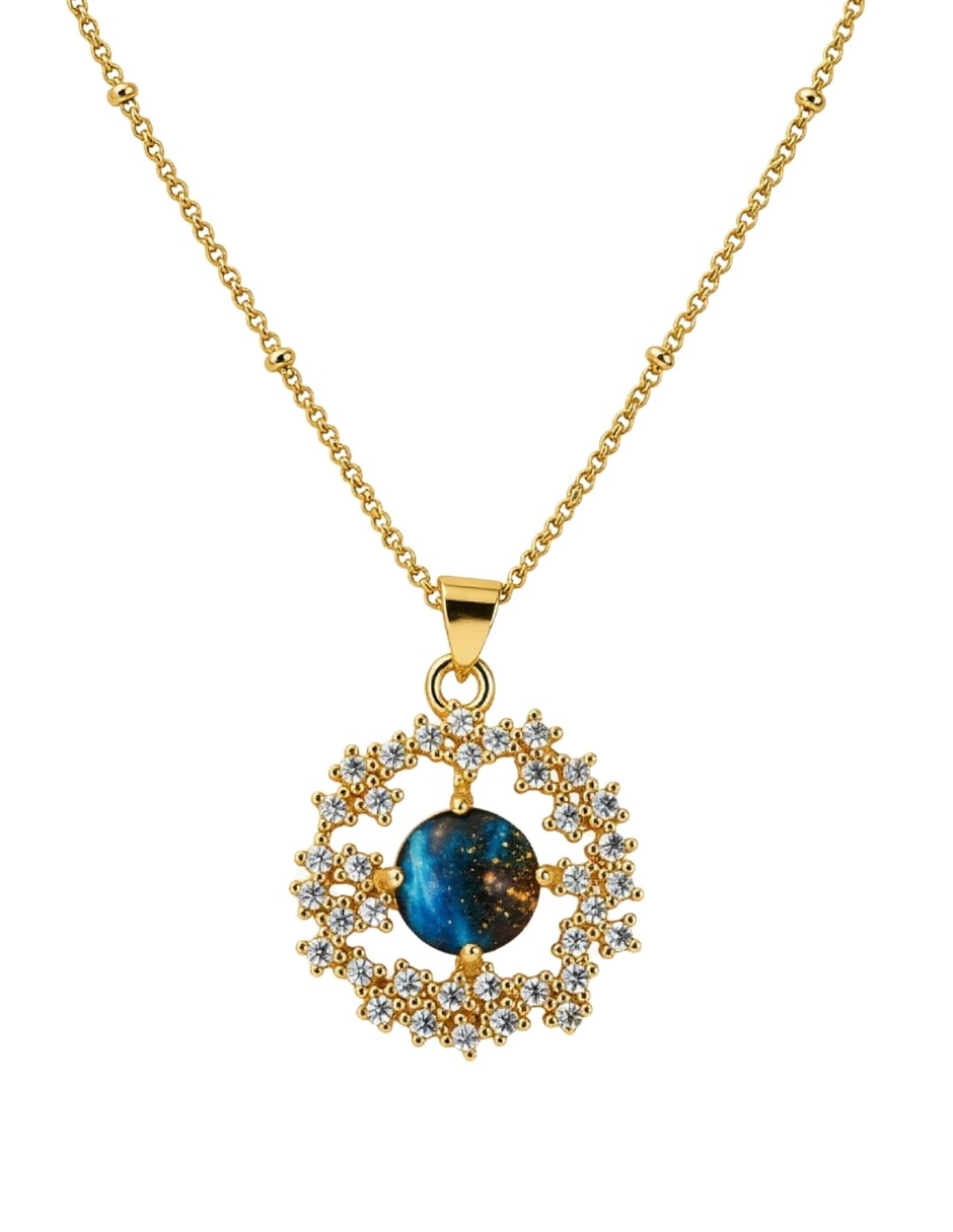 Collar con dije nebula de baño oro Collar con dije nebula de baño oro