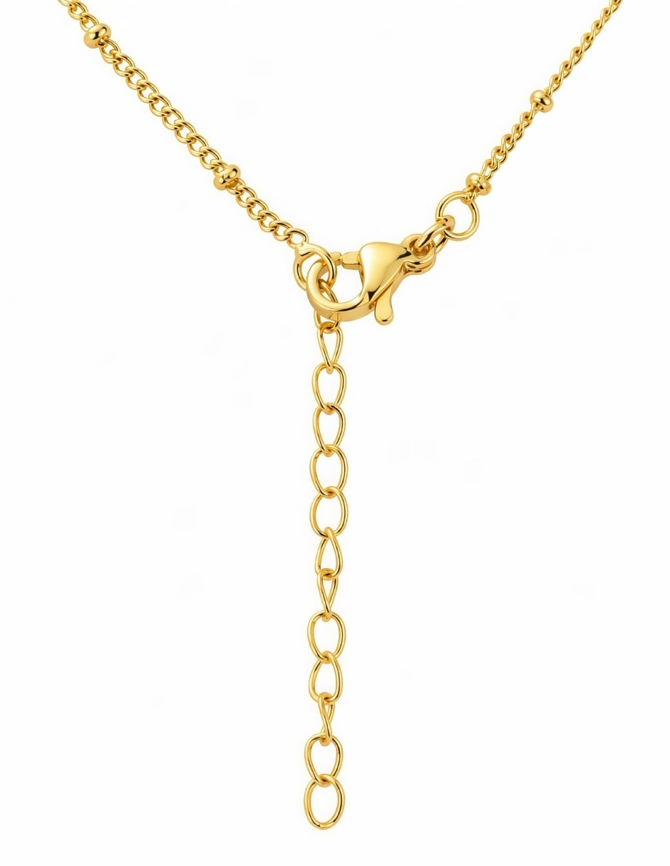 Collar con dije  nebula de baño oro 4