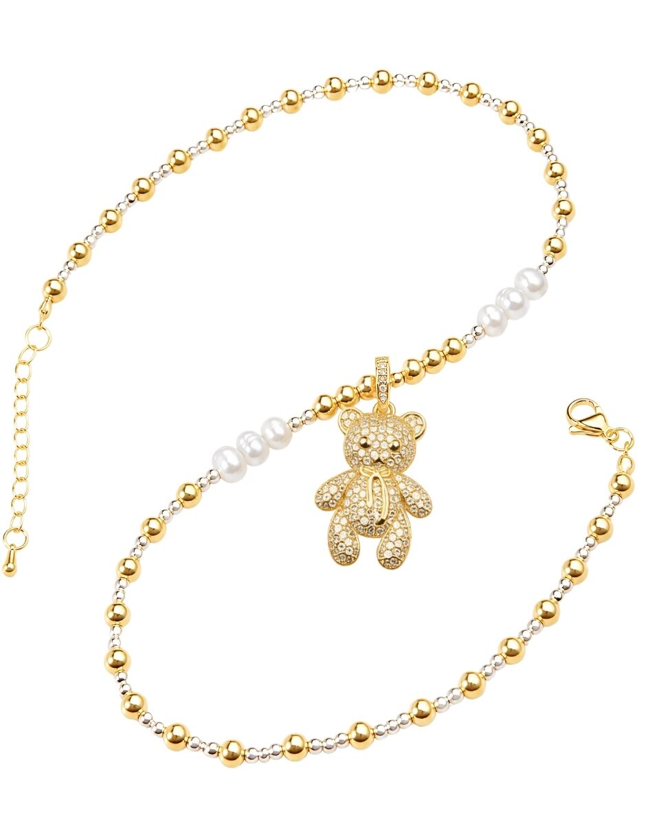 Collar con dije de oso Teddi 4