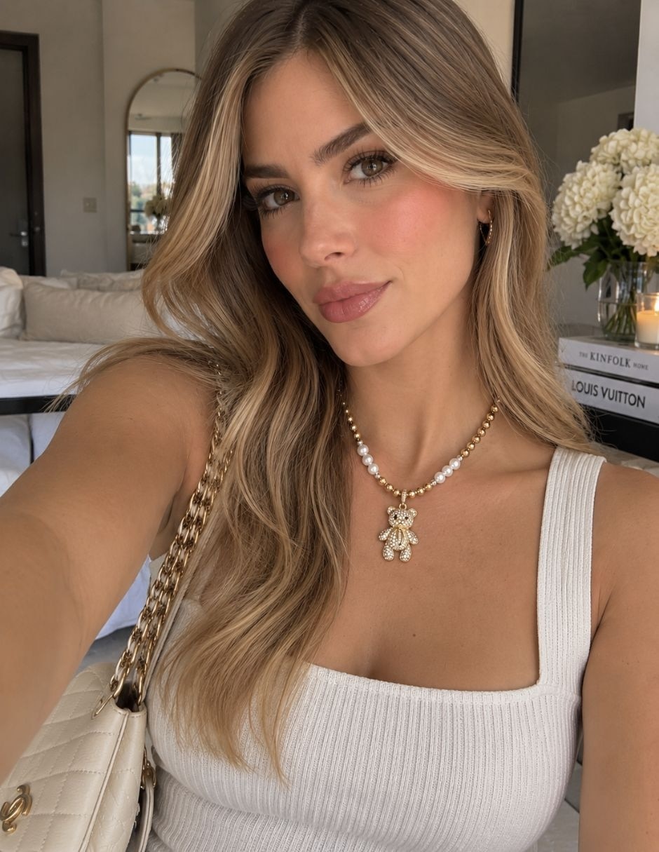 Collar con dije de oso Teddi 5