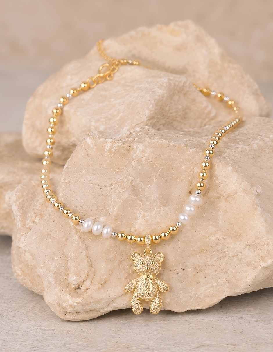 Collar con dije de oso Teddi 7