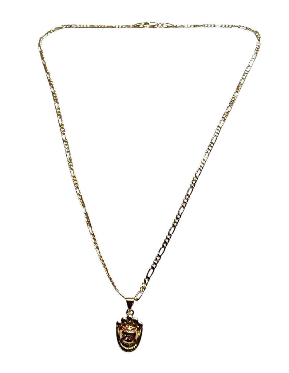 Collar con dije No aplica de (si aplica) BEISBOL de Oro laminado 14 K 4