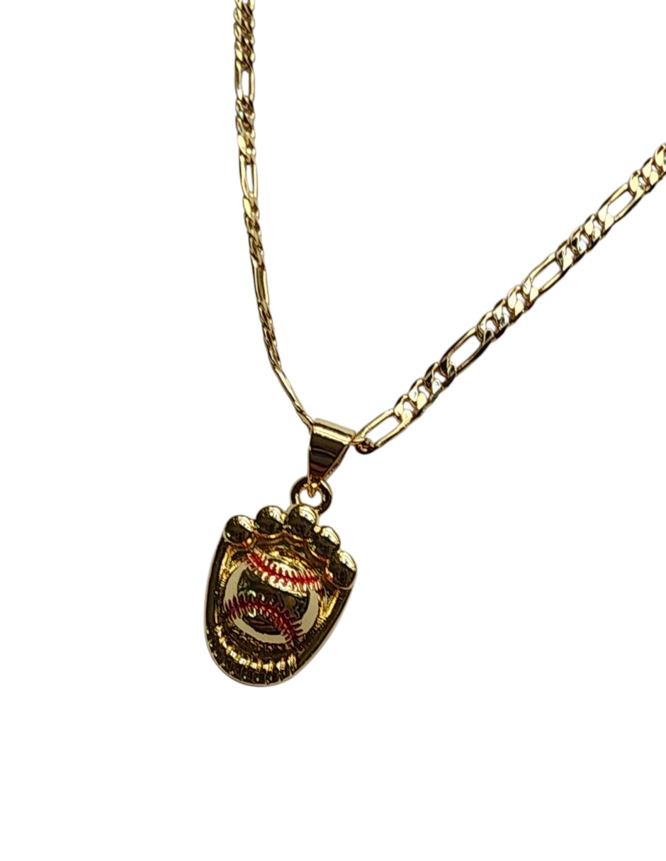 Collar con dije No aplica de (si aplica) BEISBOL de Oro laminado 14 K 3