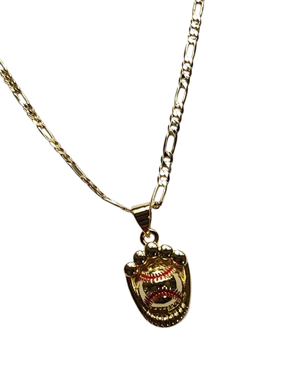 Collar con dije No aplica de (si aplica) BEISBOL de Oro laminado 14 K 2