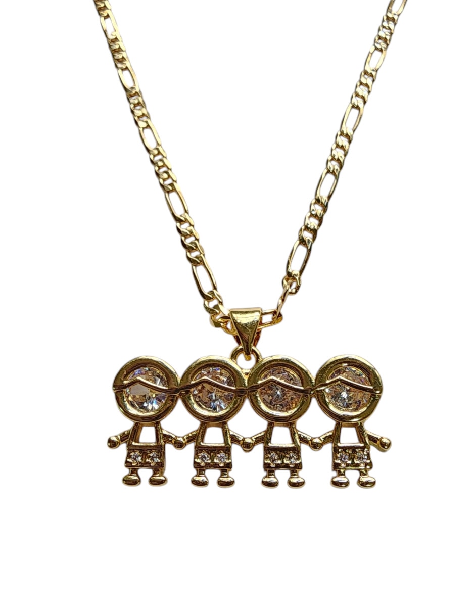Collar con dije No aplica de (si aplica) FAMILIA de Oro laminado 14 K