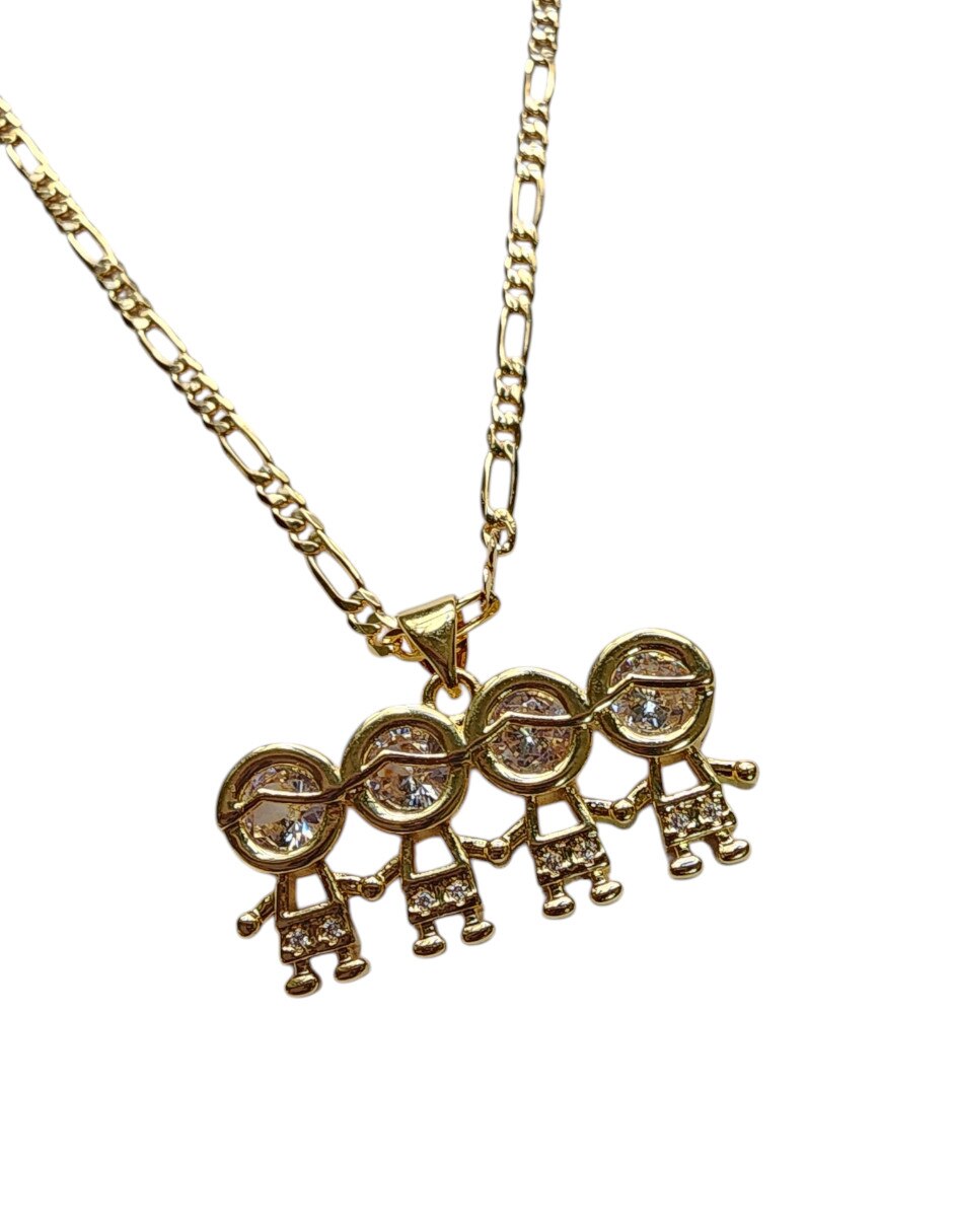 Collar con dije No aplica de (si aplica) FAMILIA de Oro laminado 14 K 4