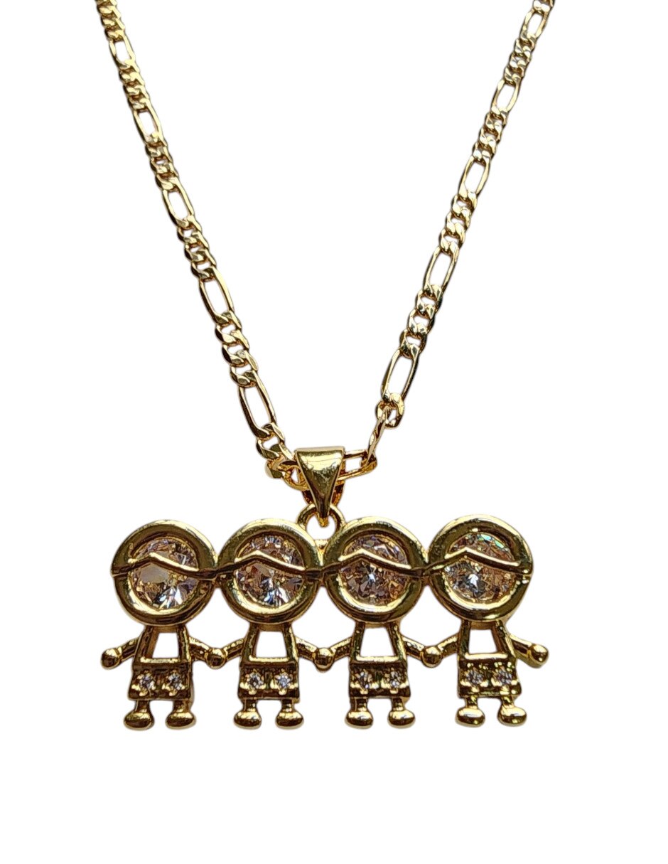 Collar con dije No aplica de (si aplica) FAMILIA de Oro laminado 14 K 3