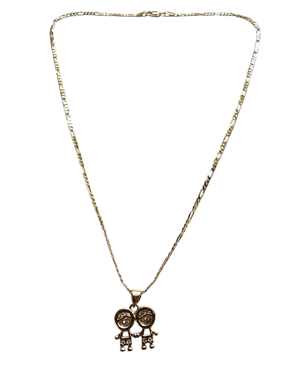 Collar con dije No aplica de (si aplica) FAMILIA de Oro laminado 14 K 5