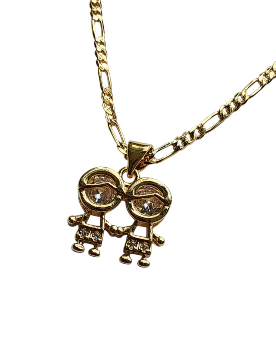 Collar con dije No aplica de (si aplica) FAMILIA de Oro laminado 14 K 4