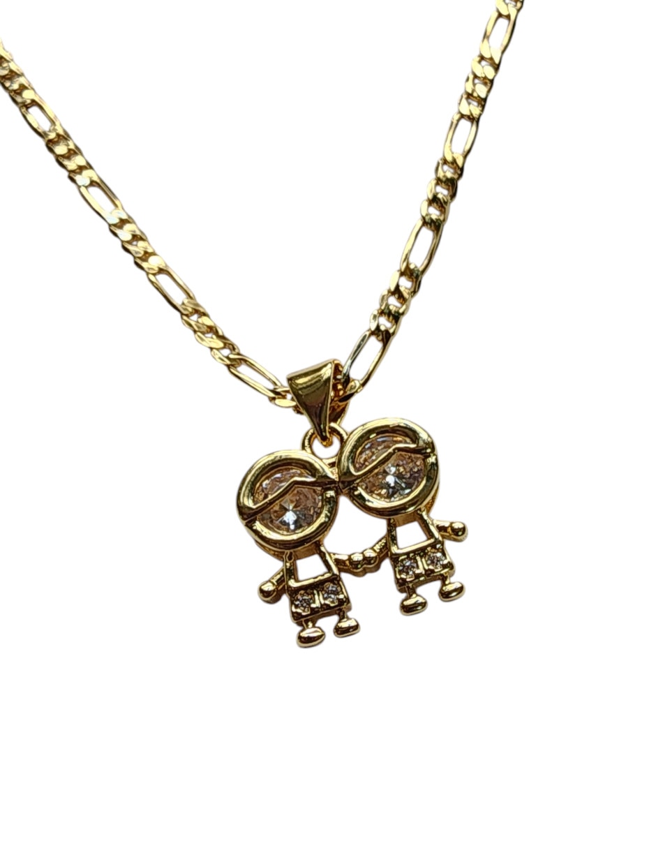 Collar con dije No aplica de (si aplica) FAMILIA de Oro laminado 14 K 3