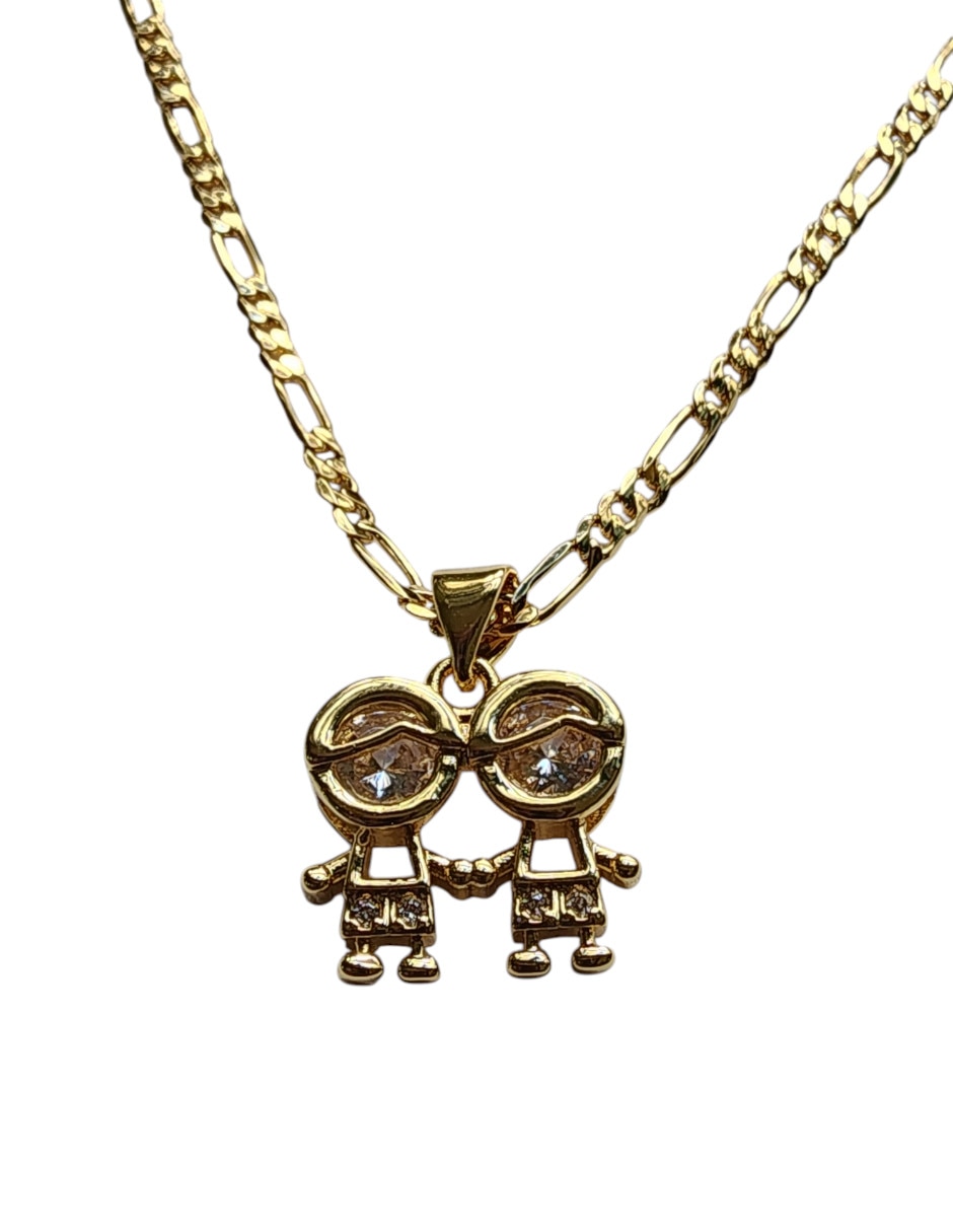 Collar con dije No aplica de (si aplica) FAMILIA de Oro laminado 14 K 2