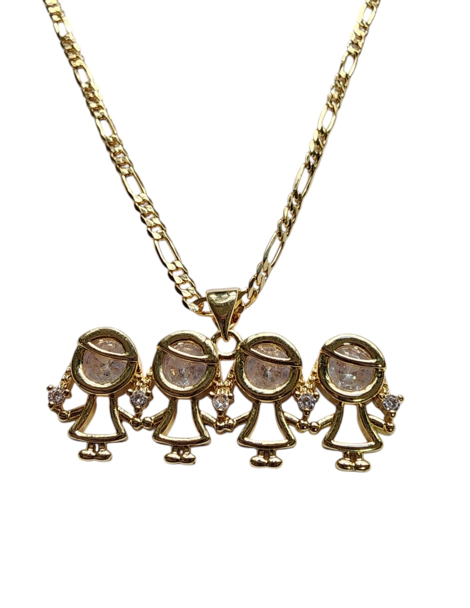 Collar con dije No aplica de (si aplica) FAMILIA de Oro laminado 14 K Collar con dije No aplica de (si aplica) FAMILIA de Oro laminado 14 K