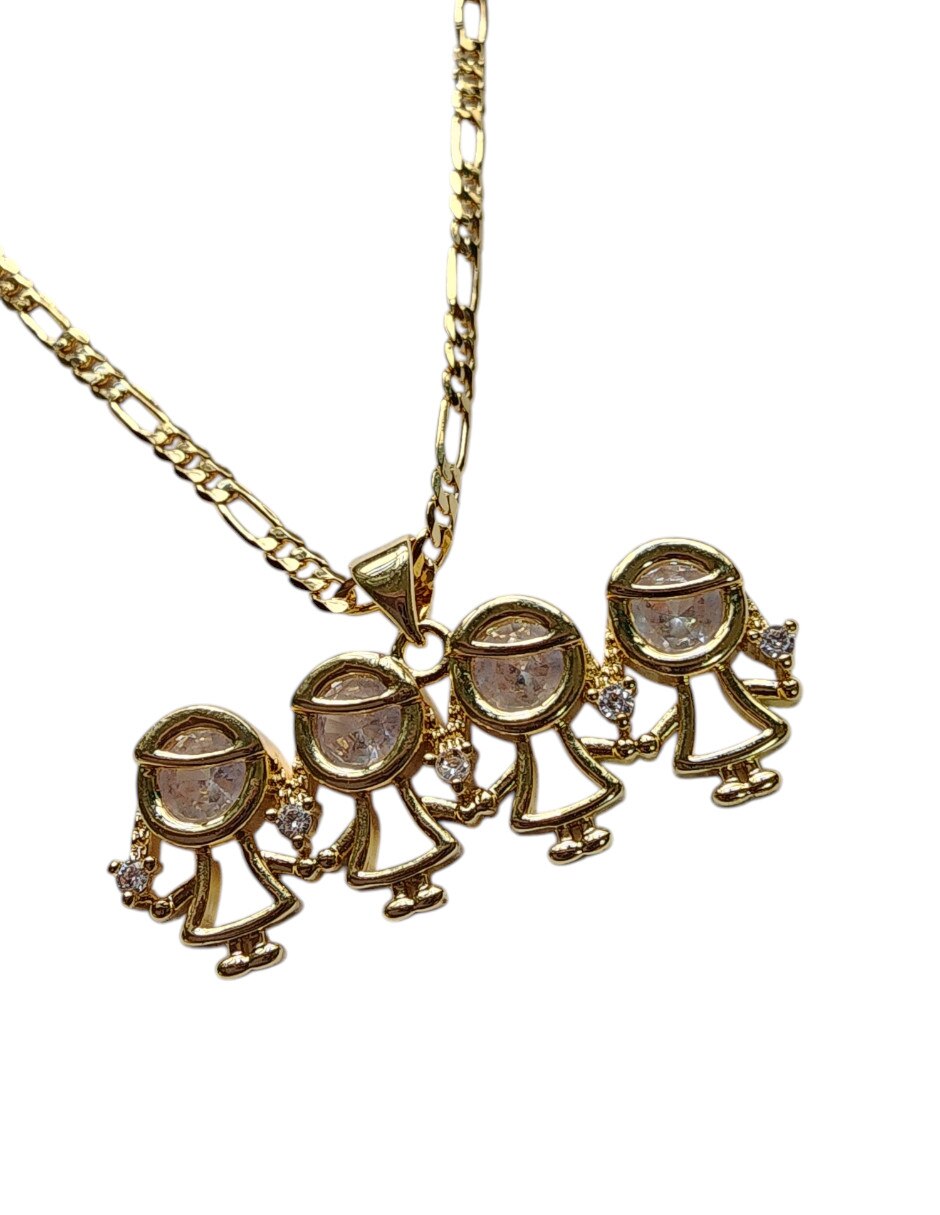 Collar con dije No aplica de (si aplica) FAMILIA de Oro laminado 14 K 5