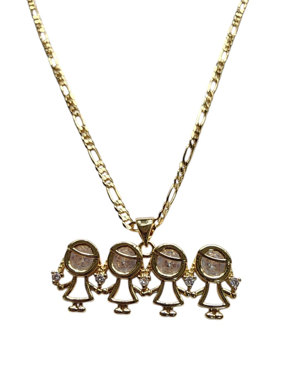 Collar con dije No aplica de (si aplica) FAMILIA de Oro laminado 14 K 4