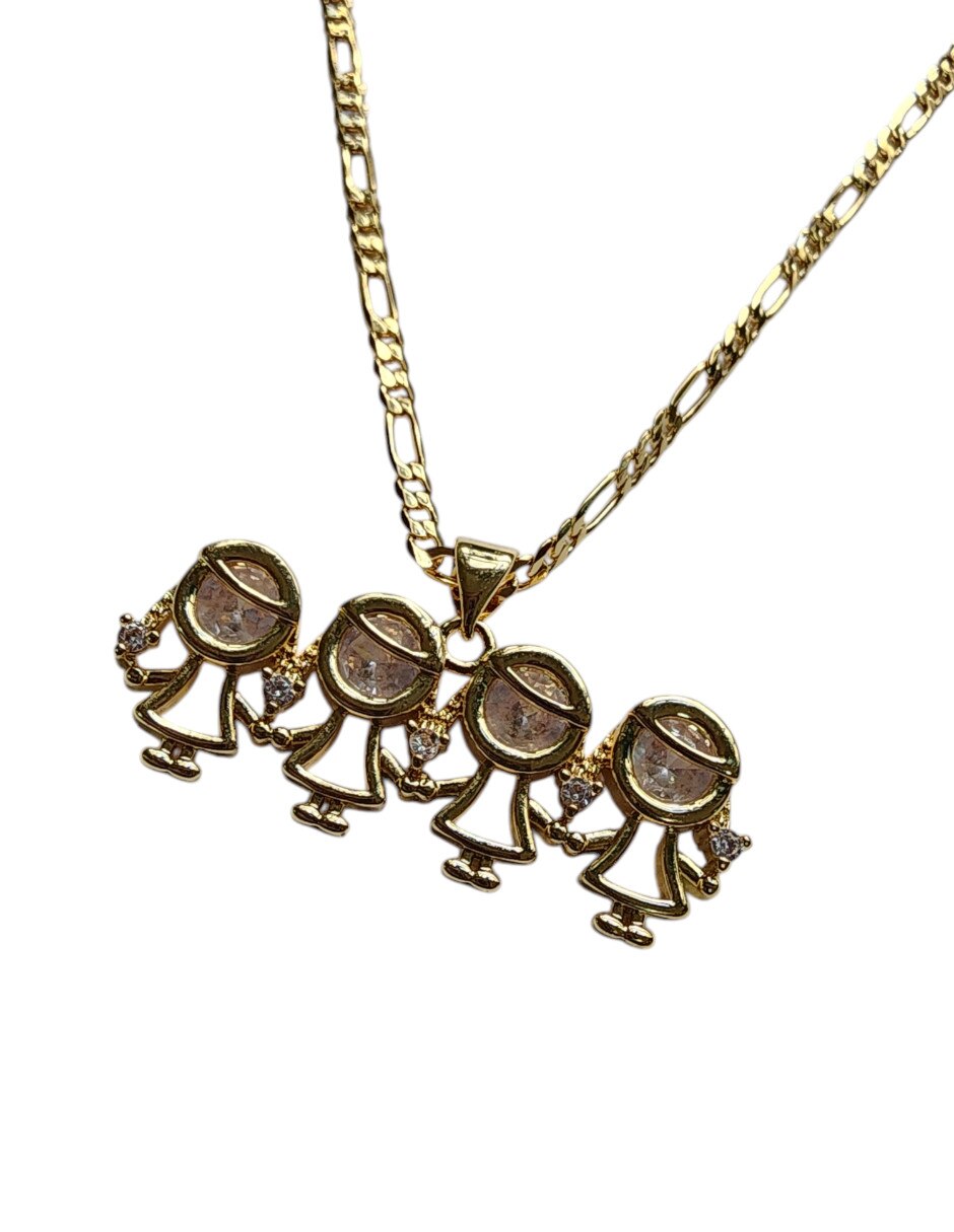 Collar con dije No aplica de (si aplica) FAMILIA de Oro laminado 14 K 3