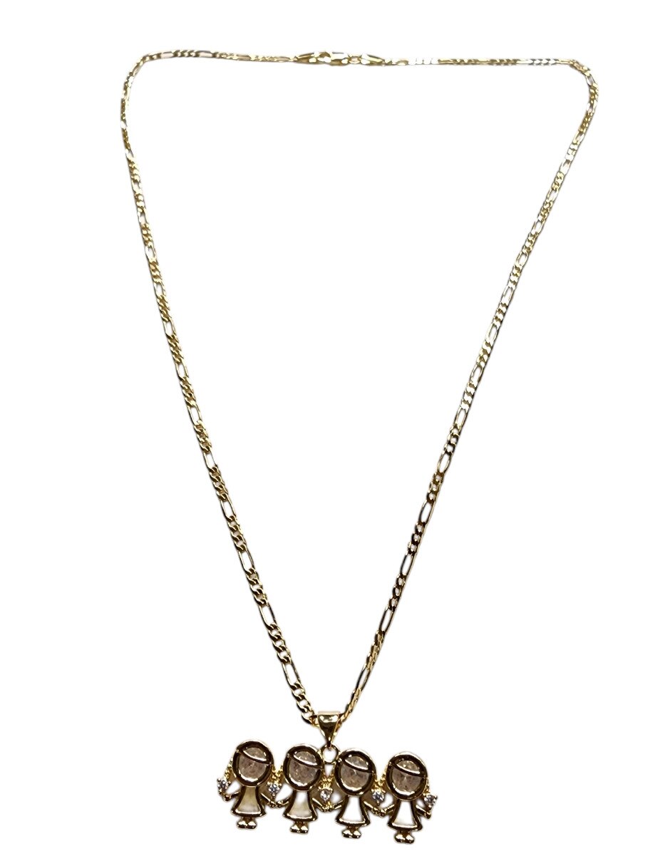 Collar con dije No aplica de (si aplica) FAMILIA de Oro laminado 14 K 2