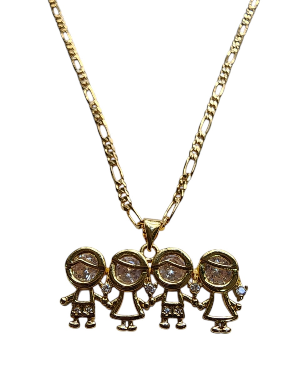 Collar con dije No aplica de (si aplica) FAMILIA de Oro laminado 14 K