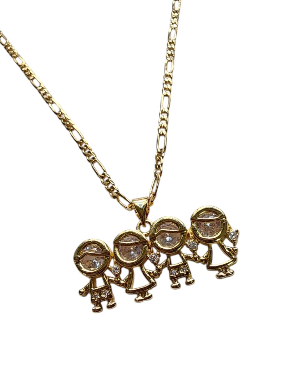 Collar con dije No aplica de (si aplica) FAMILIA de Oro laminado 14 K 4