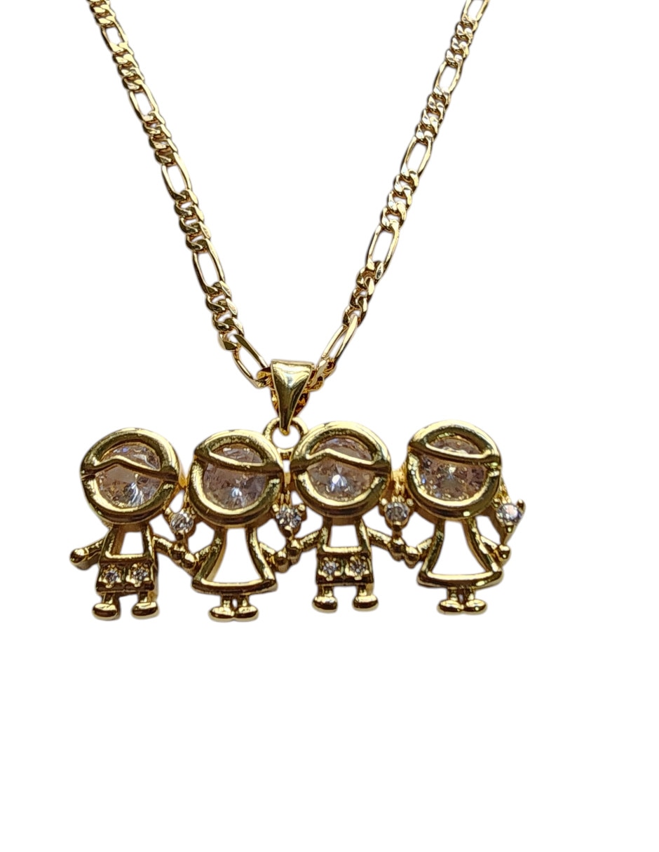 Collar con dije No aplica de (si aplica) FAMILIA de Oro laminado 14 K 3