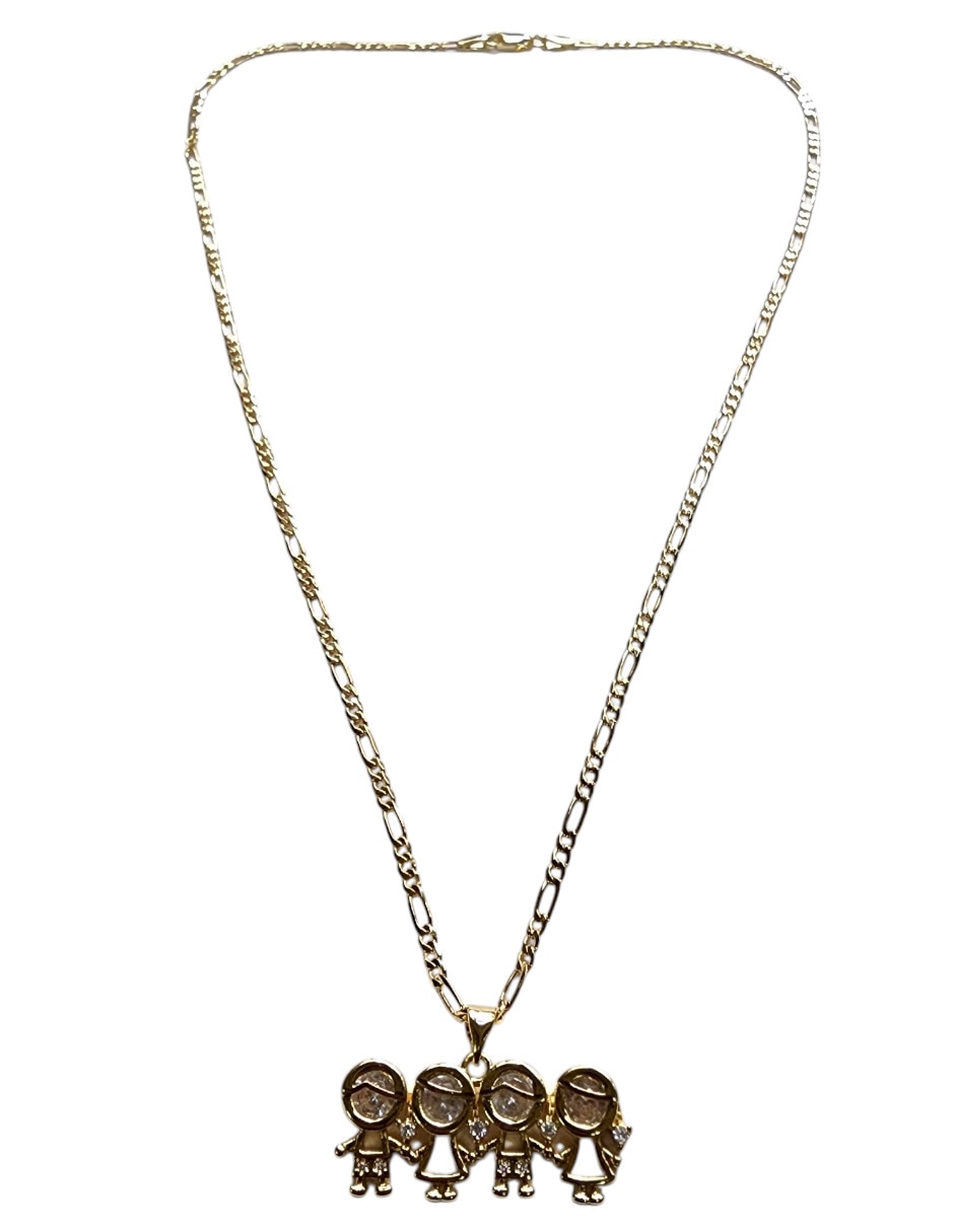 Collar con dije No aplica de (si aplica) FAMILIA de Oro laminado 14 K 2