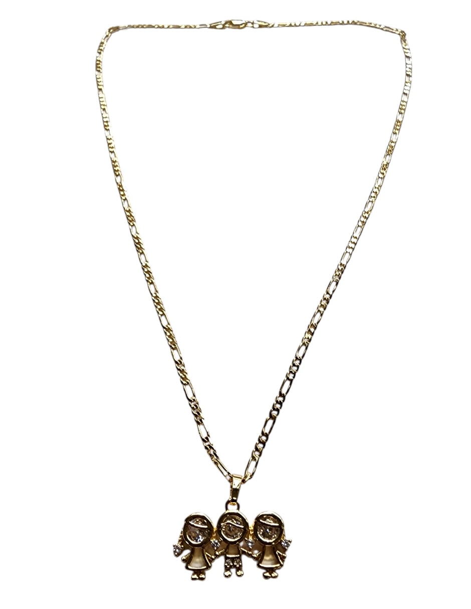 Collar con dije No aplica de (si aplica) FAMILIA de Oro laminado 14 K 5