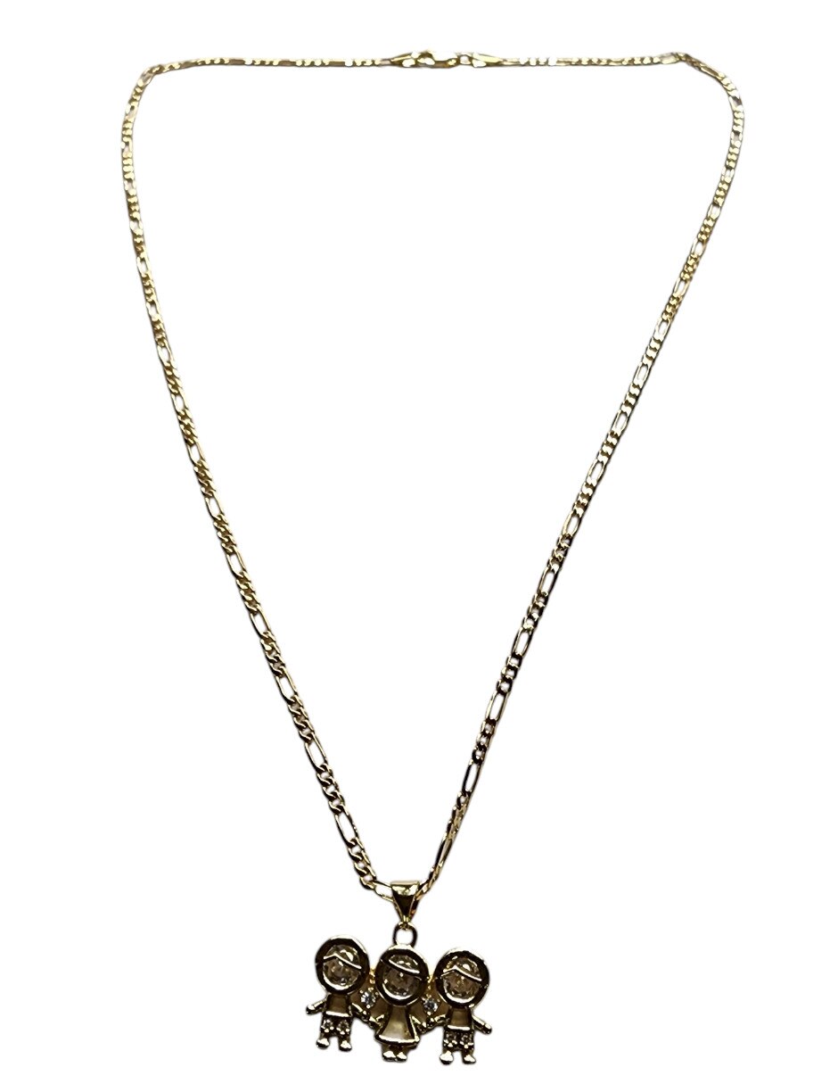 Collar con dije No aplica de (si aplica) FAMILIA de Oro laminado 14 K 4