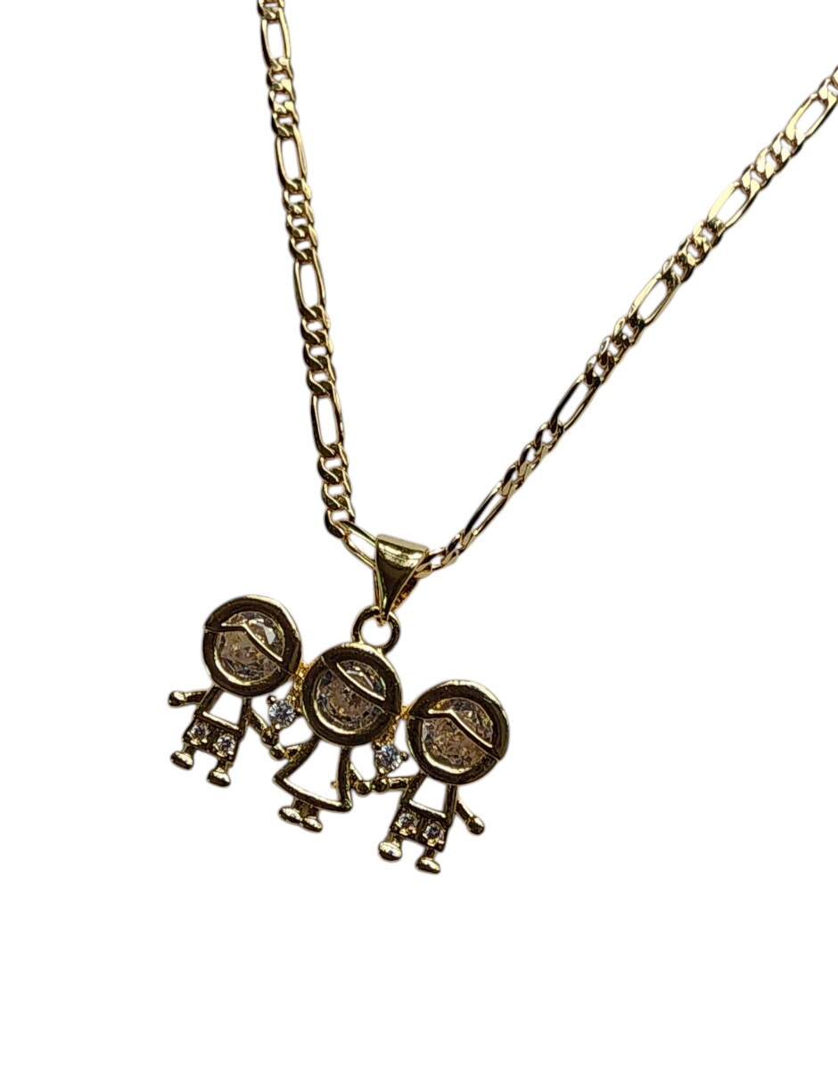 Collar con dije No aplica de (si aplica) FAMILIA de Oro laminado 14 K 3