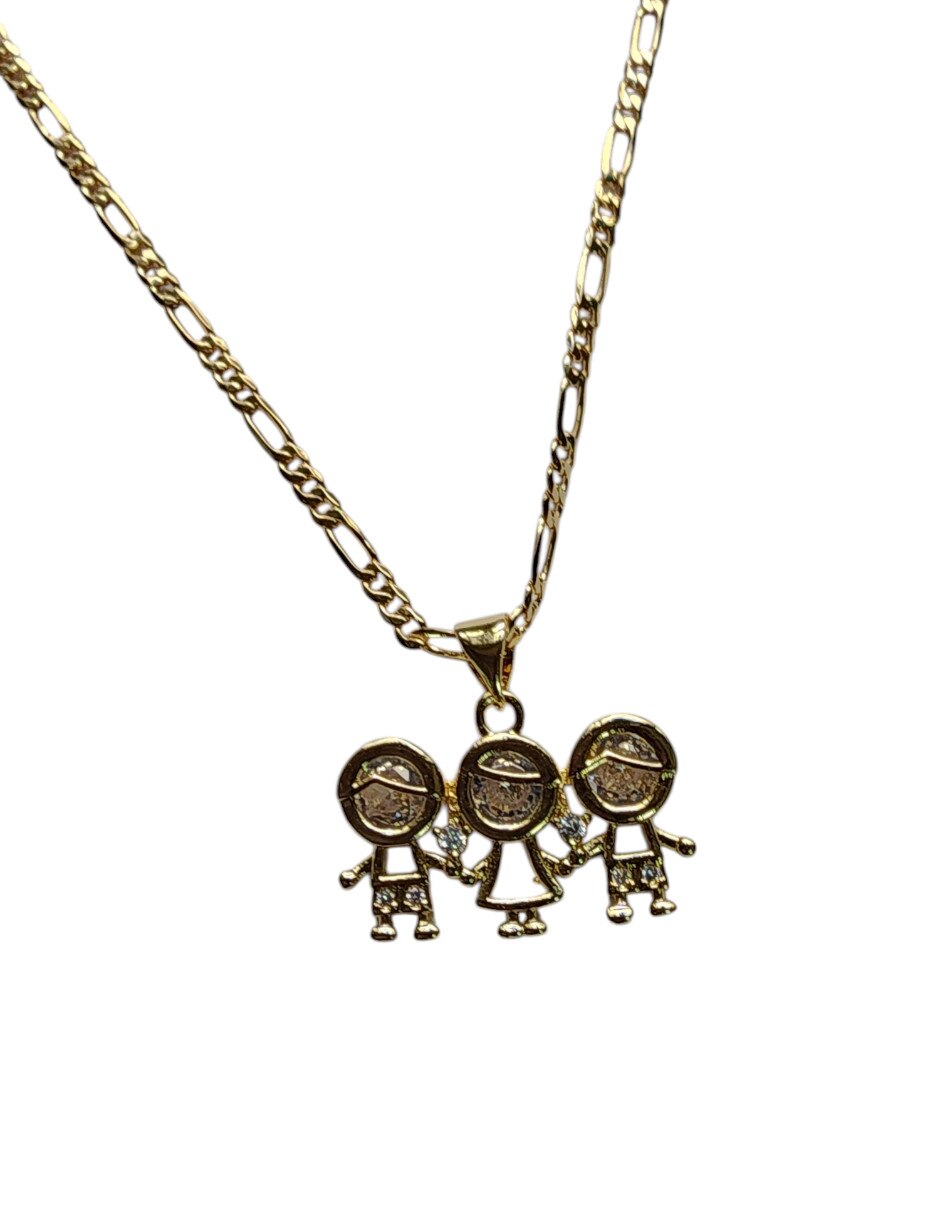 Collar con dije No aplica de (si aplica) FAMILIA de Oro laminado 14 K 2
