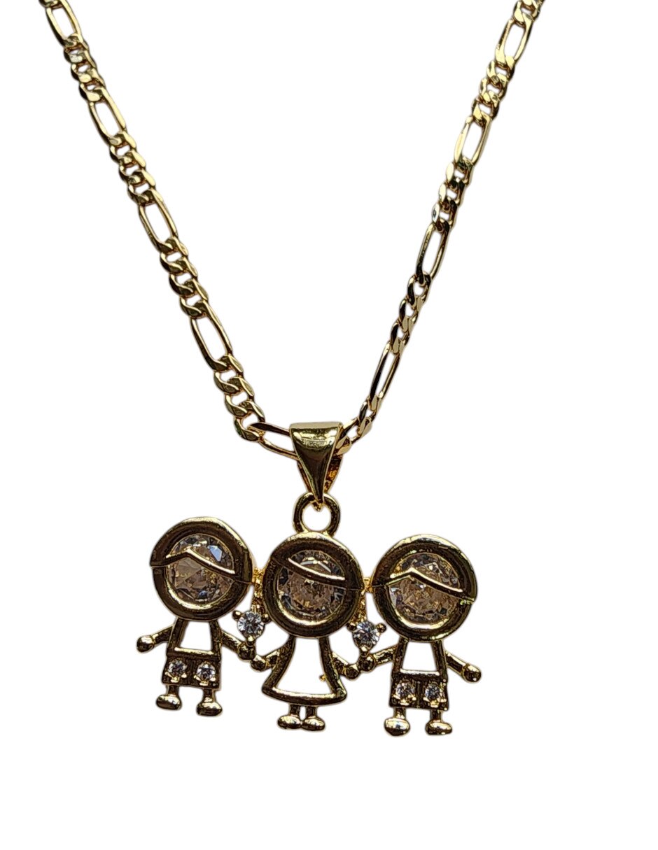 Collar con dije No aplica de (si aplica) FAMILIA de Oro laminado 14 K 6
