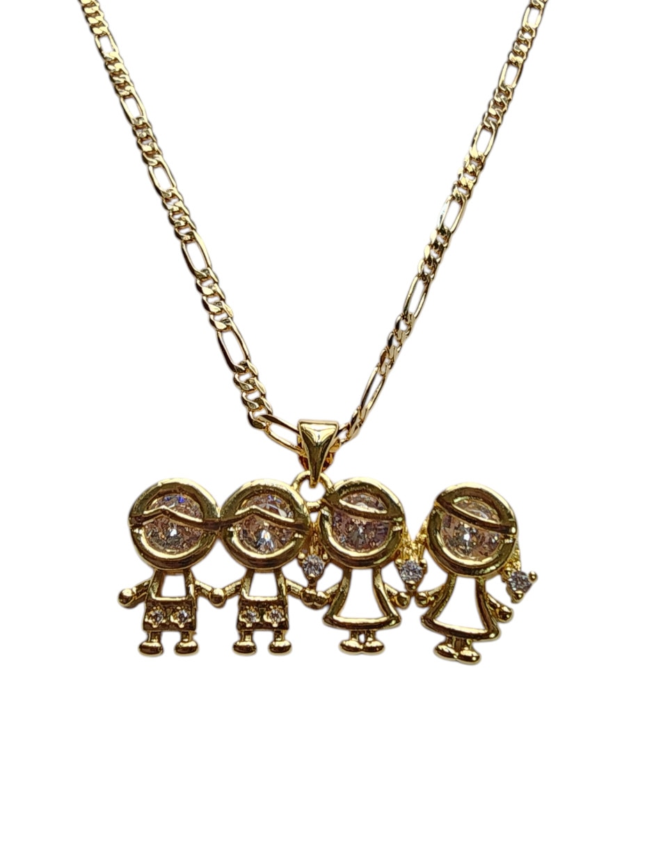 Collar con dije No aplica de (si aplica) FAMILIA de Oro laminado 14 K