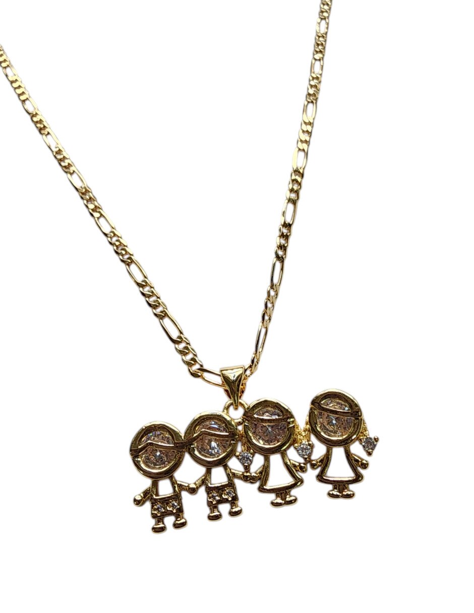 Collar con dije No aplica de (si aplica) FAMILIA de Oro laminado 14 K 5