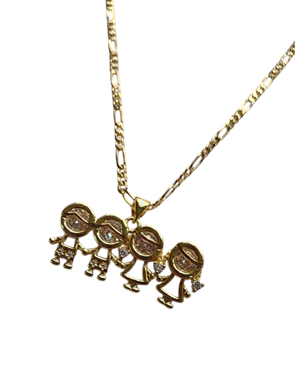 Collar con dije No aplica de (si aplica) FAMILIA de Oro laminado 14 K 4