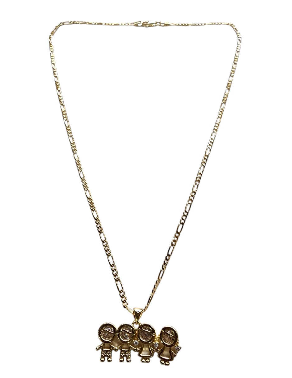 Collar con dije No aplica de (si aplica) FAMILIA de Oro laminado 14 K 3