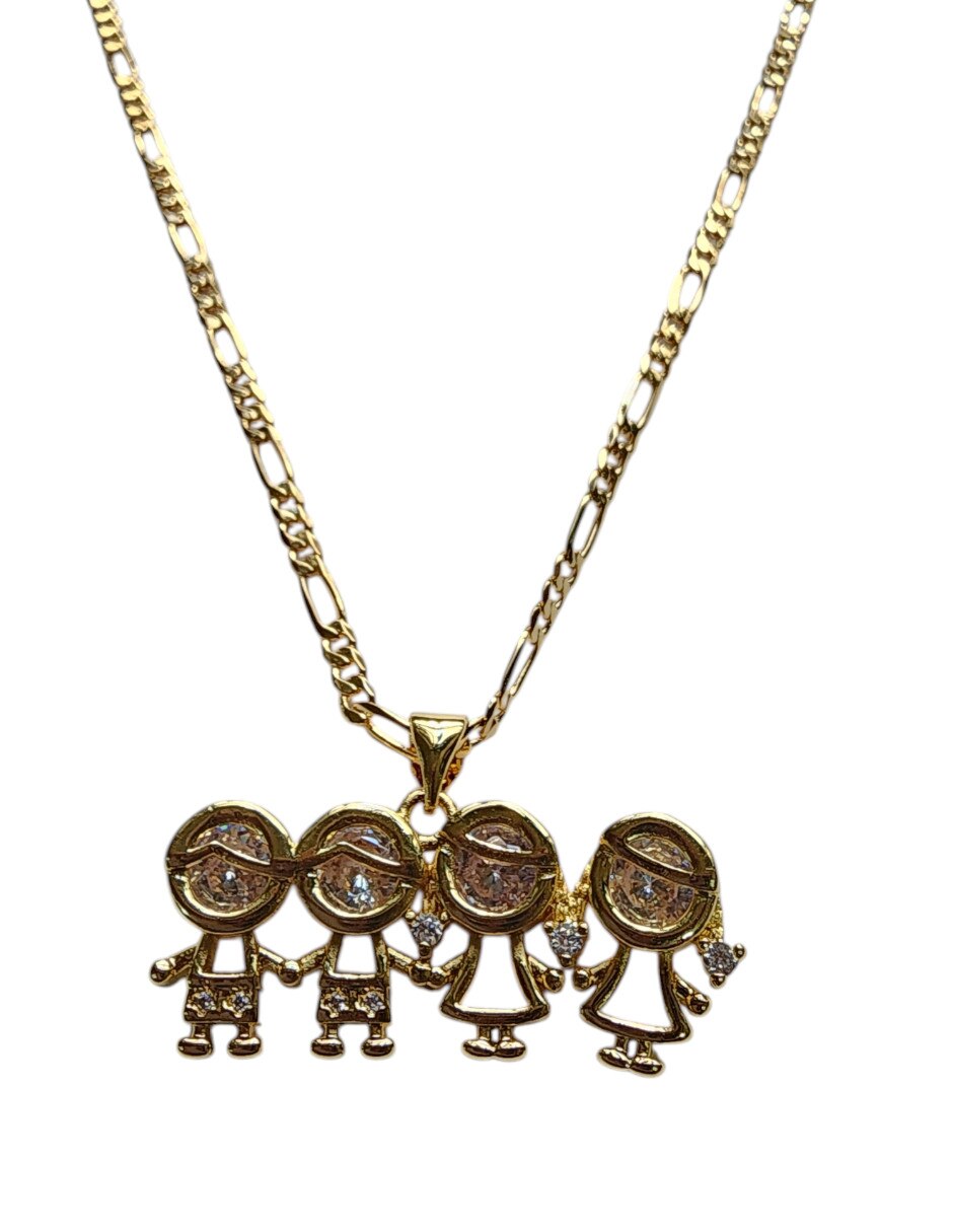 Collar con dije No aplica de (si aplica) FAMILIA de Oro laminado 14 K 2