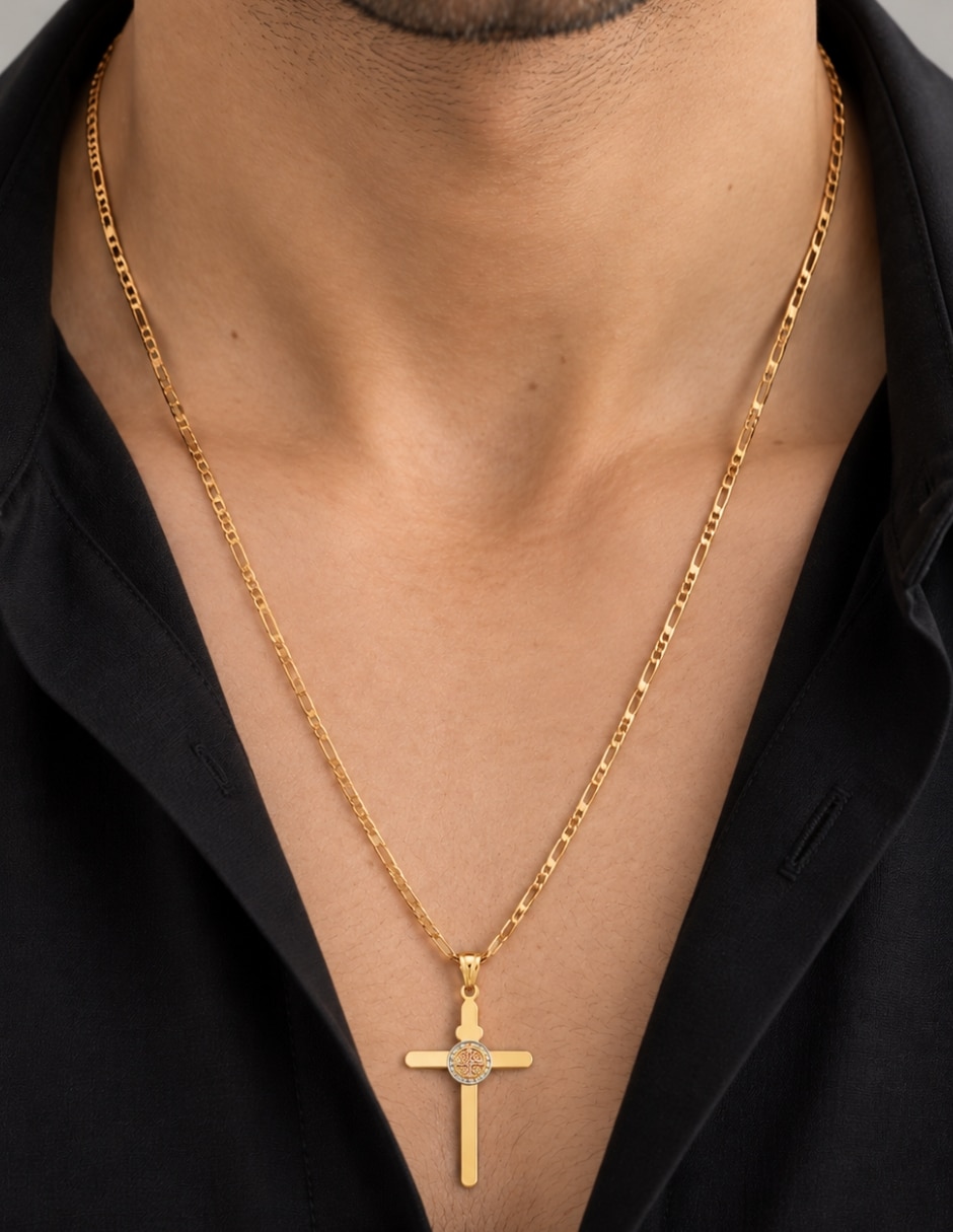 Collar con dije No aplica de (si aplica) Sin familia de Chapa de oro 14 K