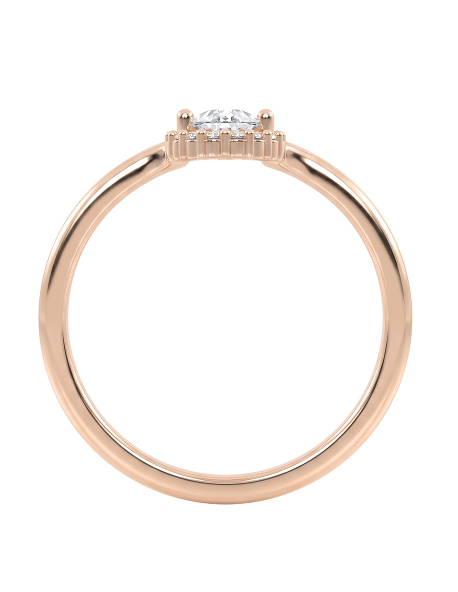 Anillo 14 k de oro zirconia brillante 4