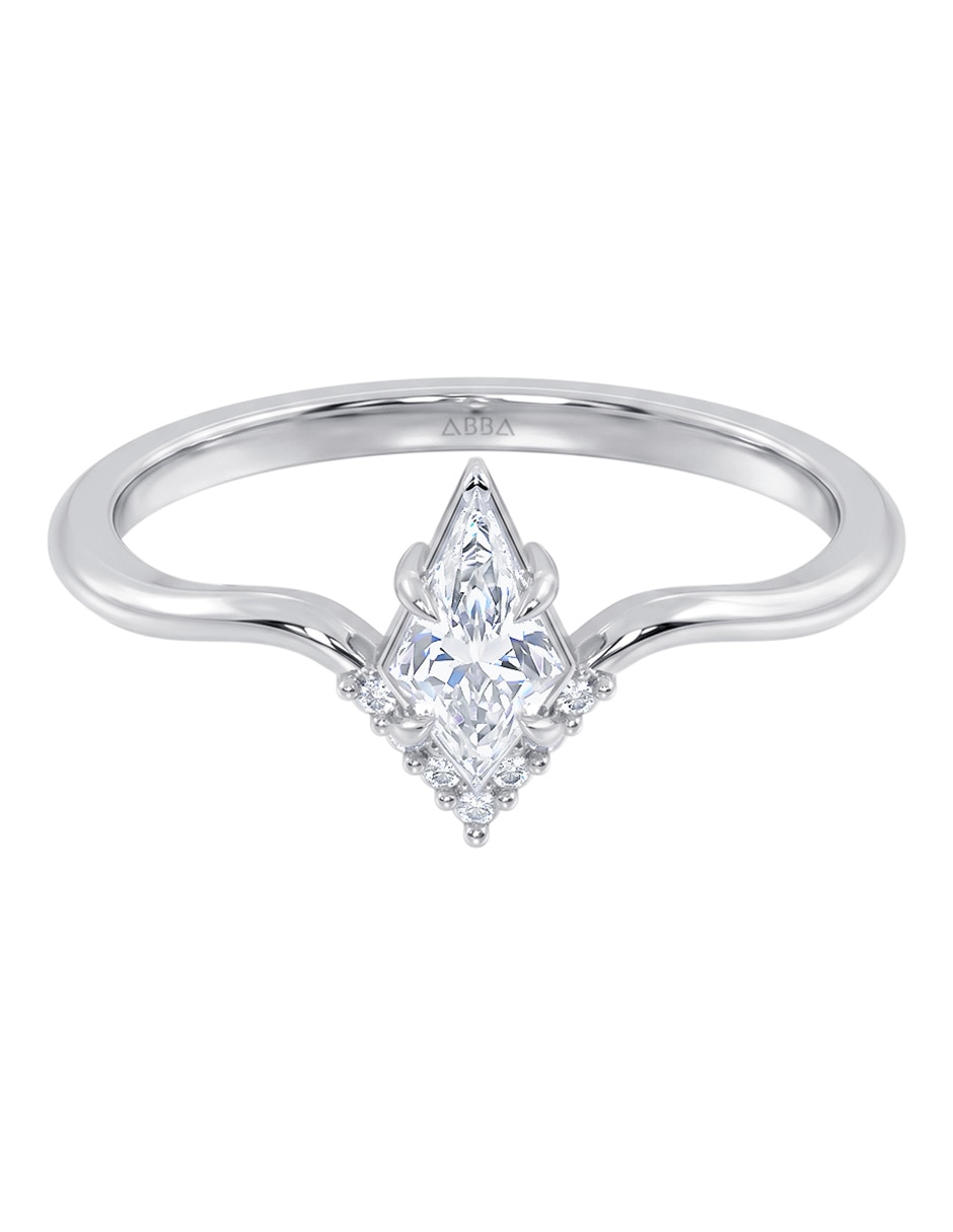 Anillo 10 k de oro zirconia brillante 1