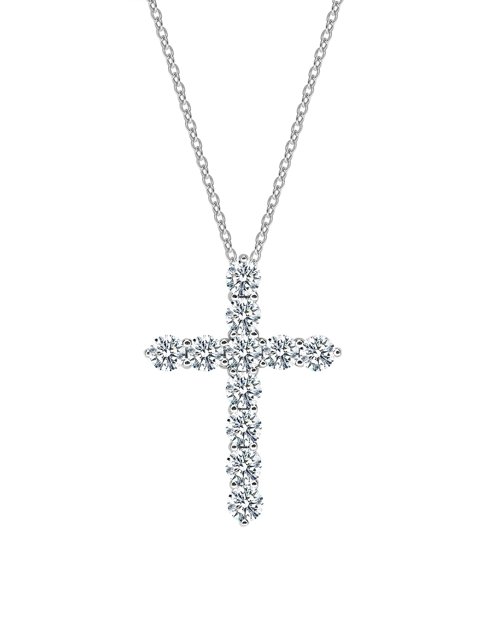 Collar con dije de cruz de plata p 925