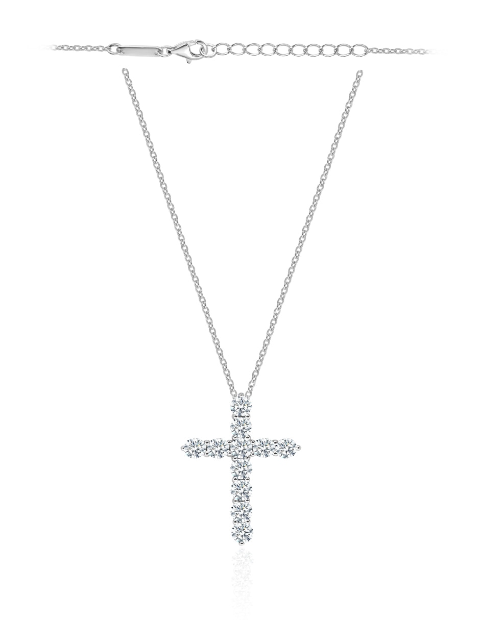 Collar con dije de cruz de plata p 925 2