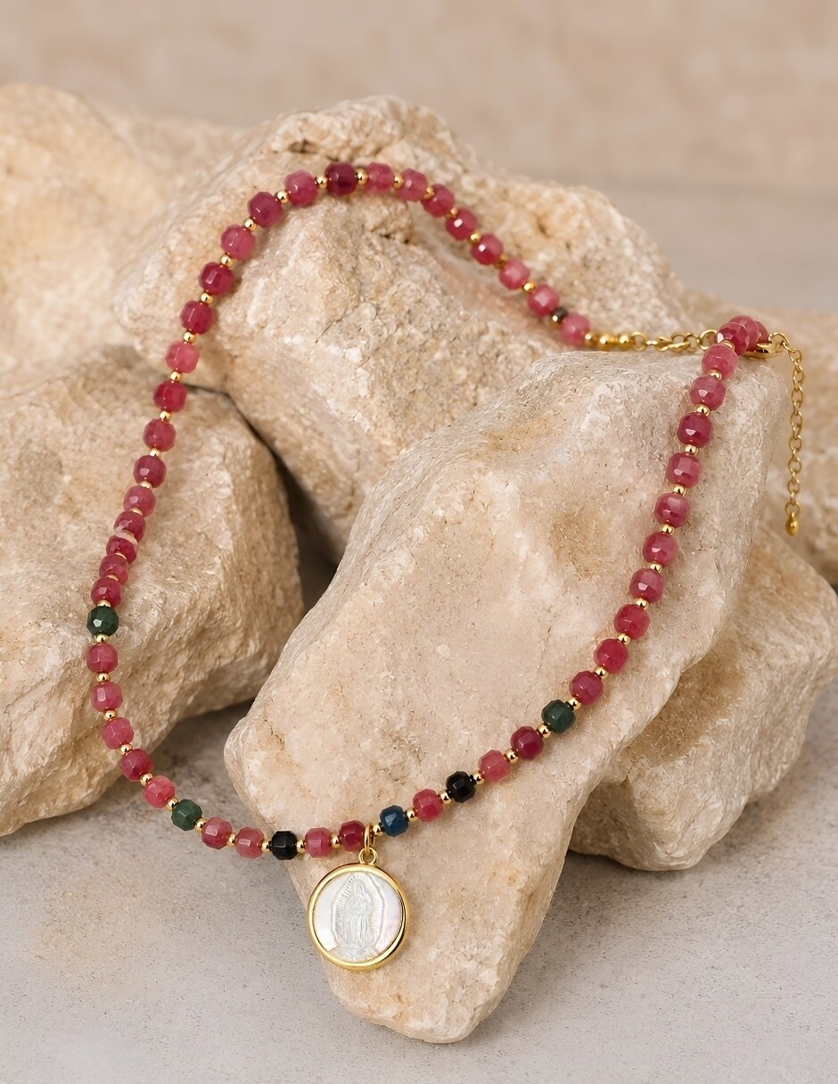 Collar con dije de virgen de guadalupe alhena 5
