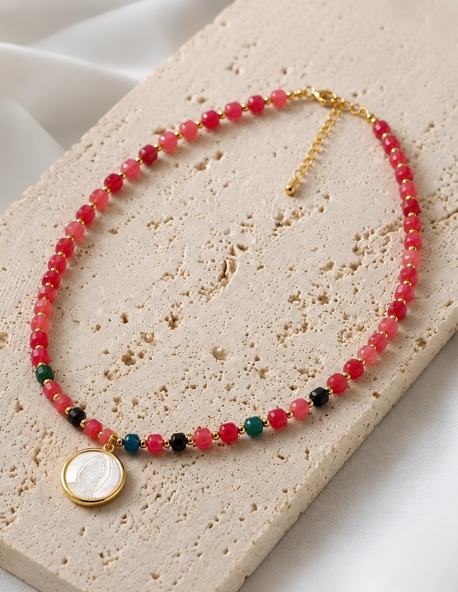 Collar con dije de virgen de guadalupe alhena 6