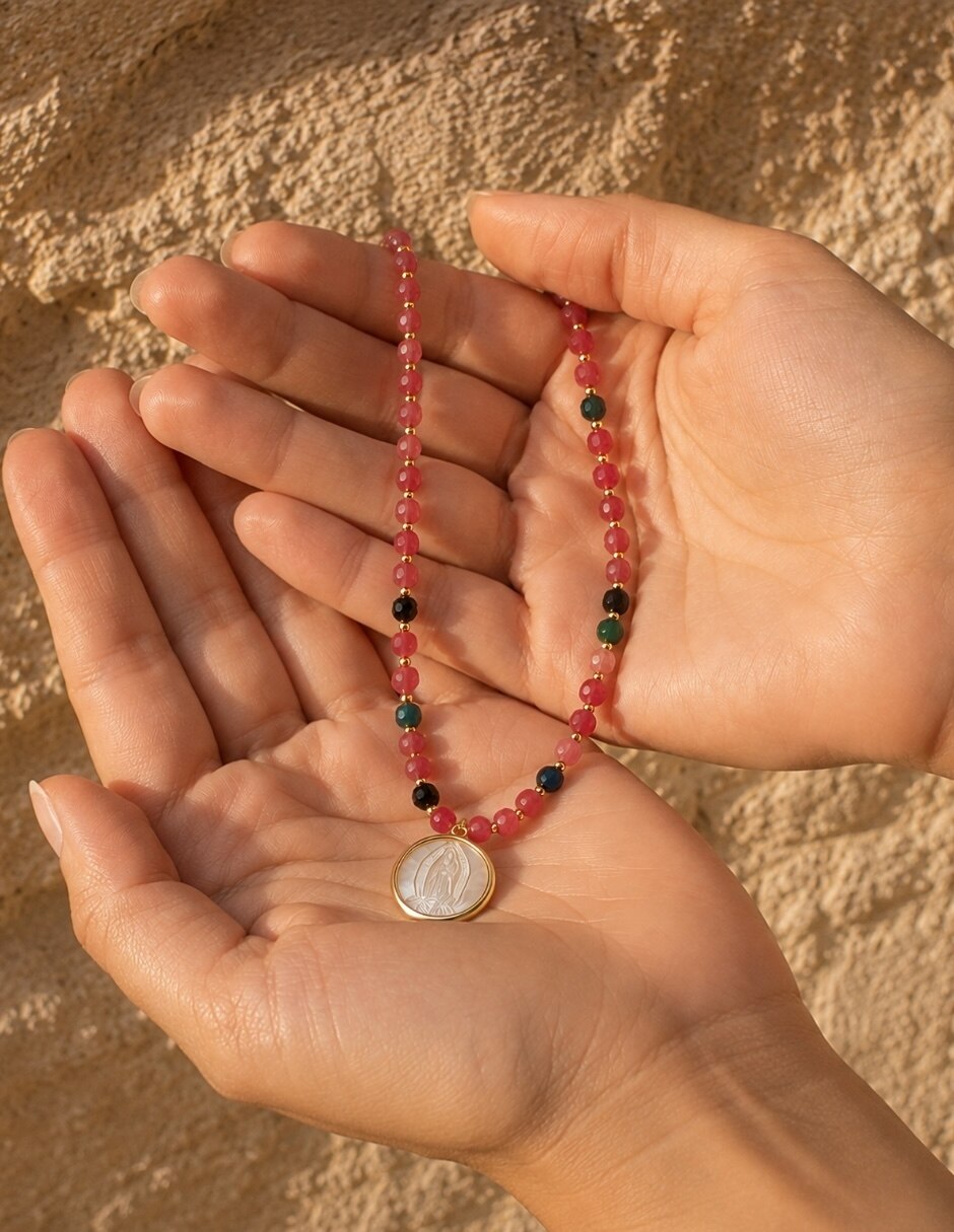 Collar con dije de virgen de guadalupe alhena 7